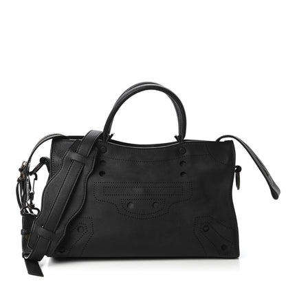 Balenciaga Veau Soyeux Perforated Blackout Hardware S City Black 1 of 10
