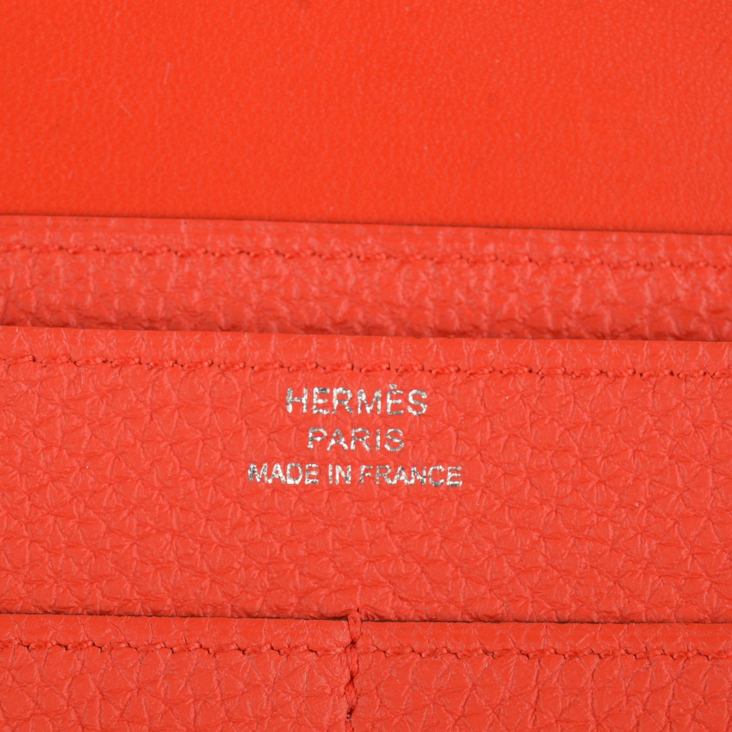 Hermes Togo Dogon Duo Wallet Poppy 5 of 9