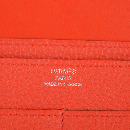 Hermes Togo Dogon Duo Wallet Poppy 5 of 9