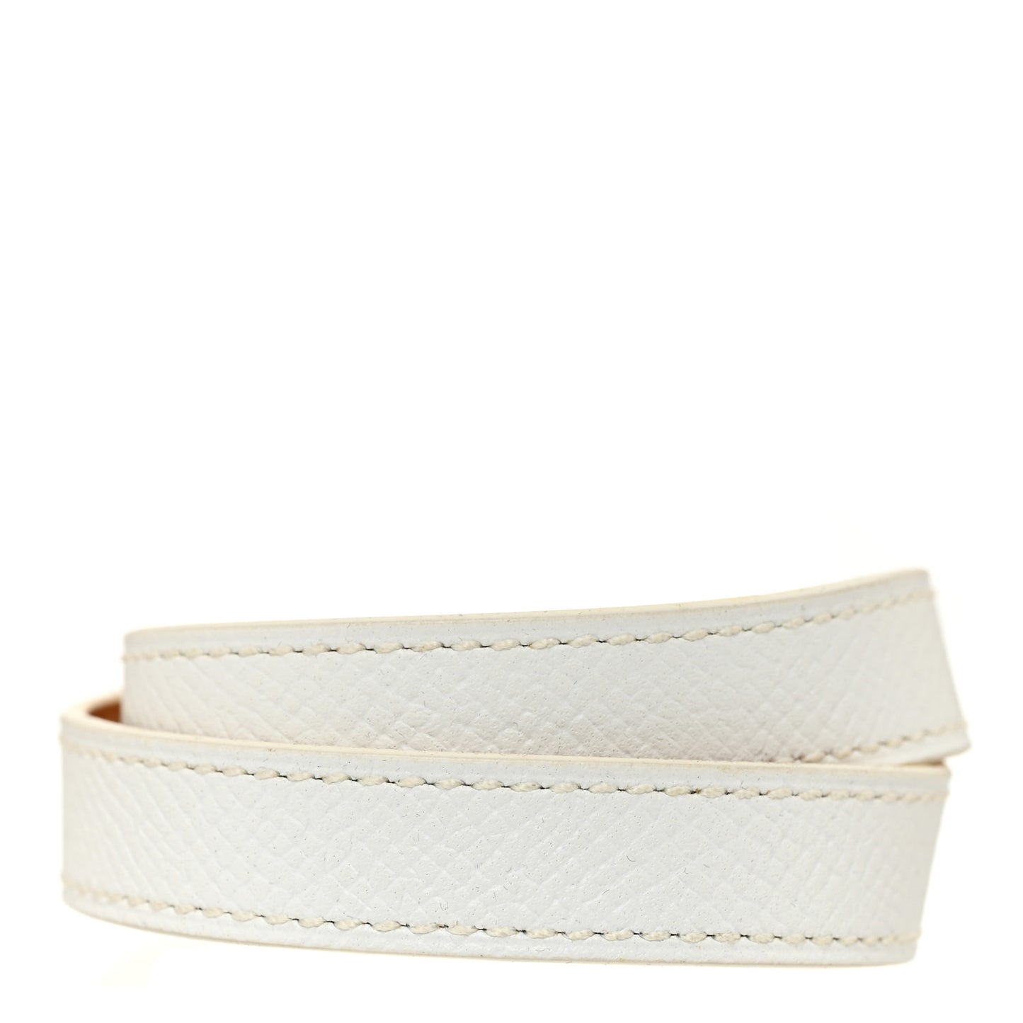 Epsom Kelly Double Tour Bracelet S White
