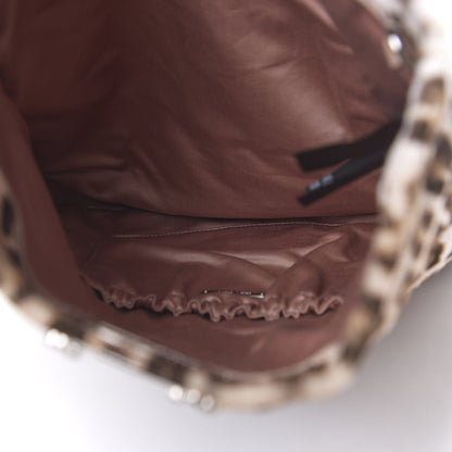 Miu Miu Pony Hair Leopard Crystal Flap Clutch Brown 4 of 10