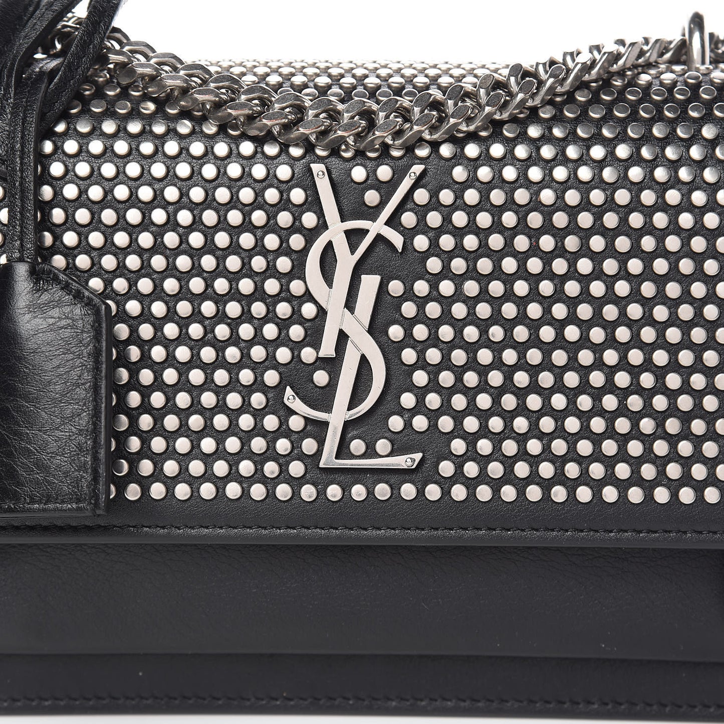 Calfskin Studded Small Monogram Sunset Black