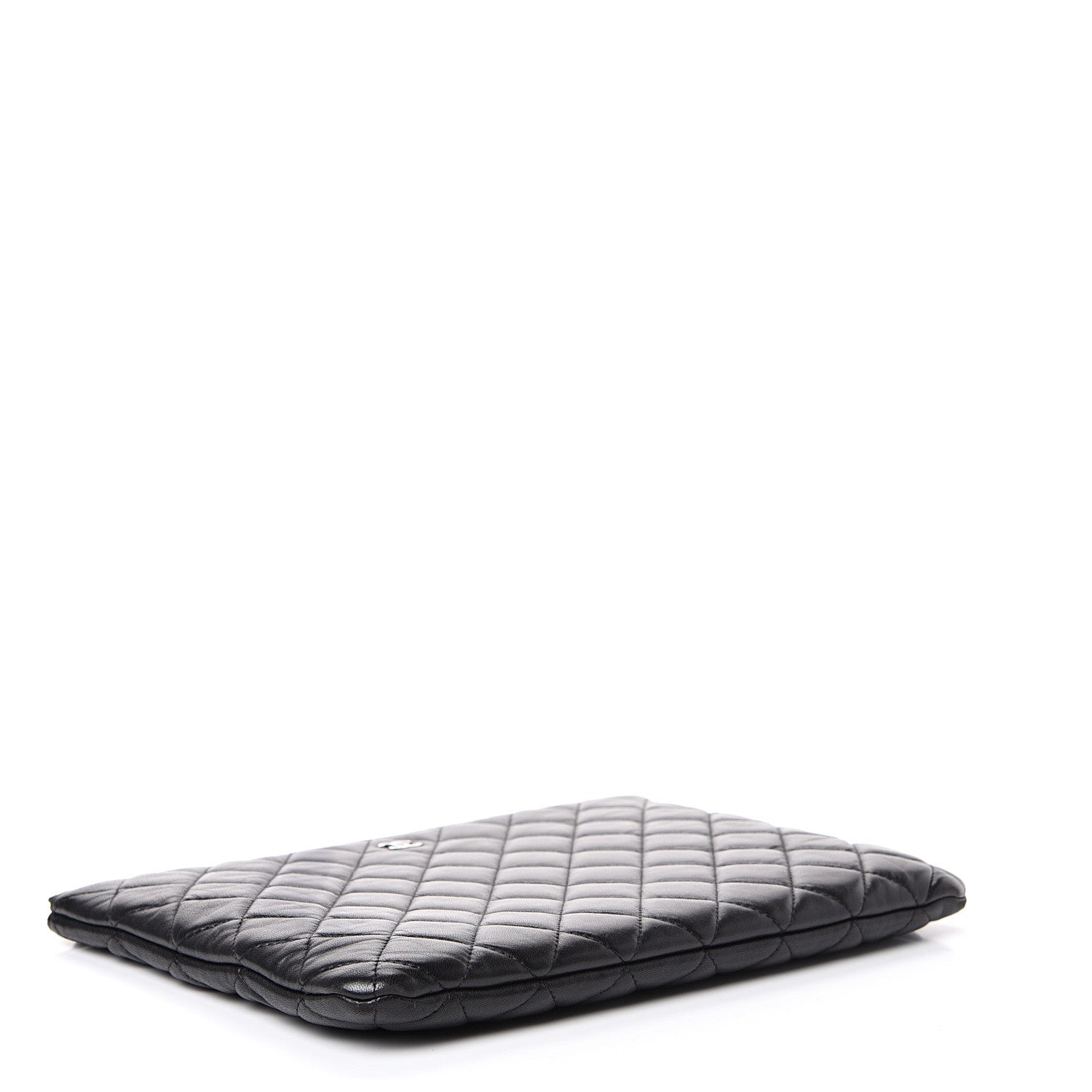 Chanel Lambskin Quilted Medium Cosmetic Case Black 3 of 9