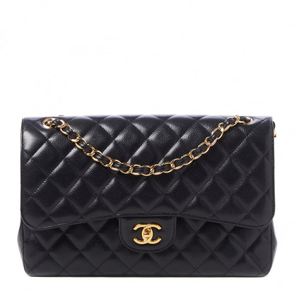 Chanel Caviar Quilted Jumbo Double Flap Black 1 of 10