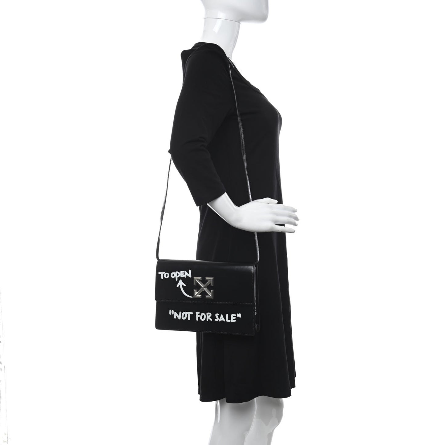 Calfskin Jitney 1.0 Not For Sale Shoulder Bag Black