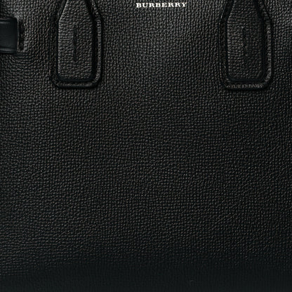 Burberry Grainy Calfskin House Check Small Banner Tote Black 8 of 10