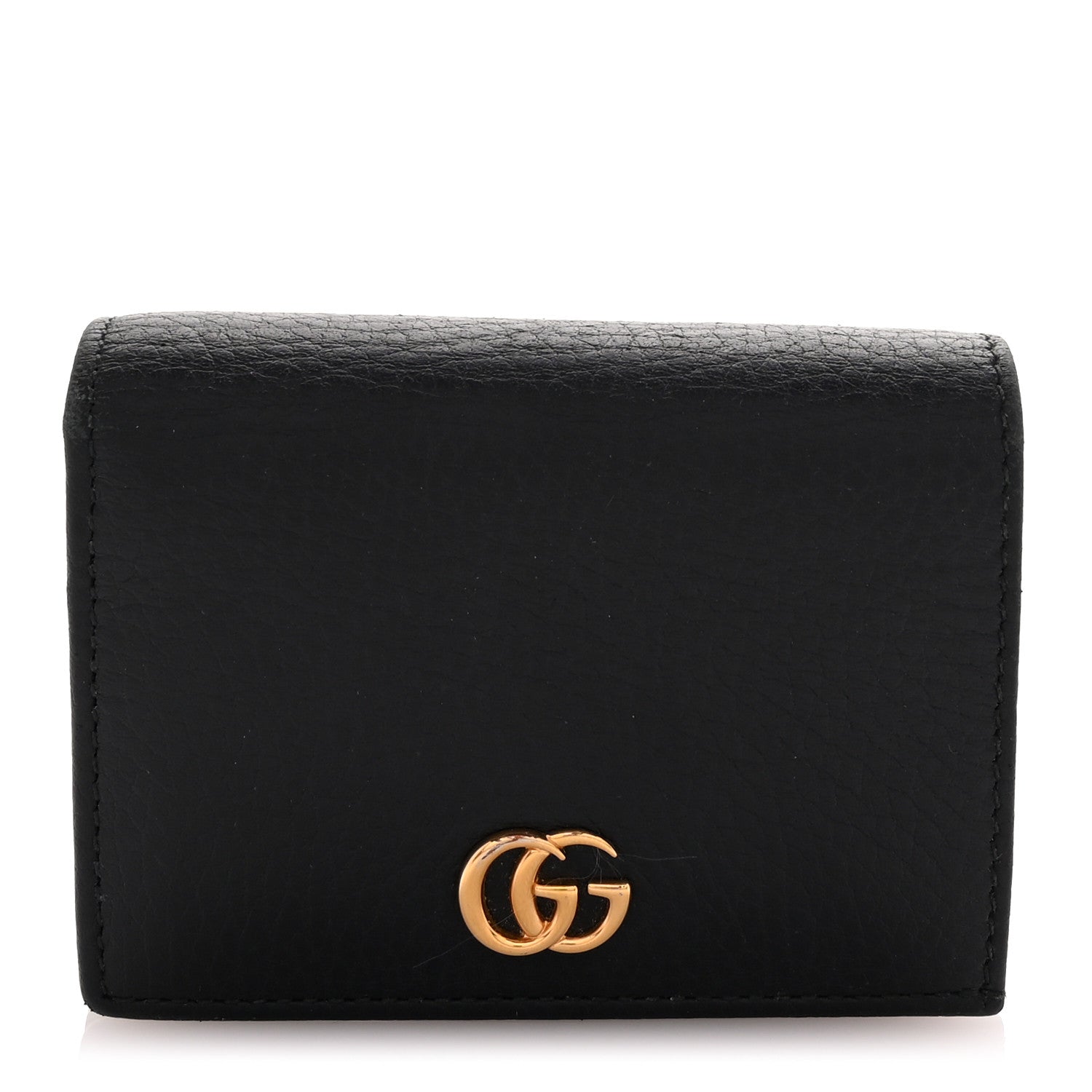 Gucci Dollar Calfskin GG Marmont Wallet Black Black 1 of 8