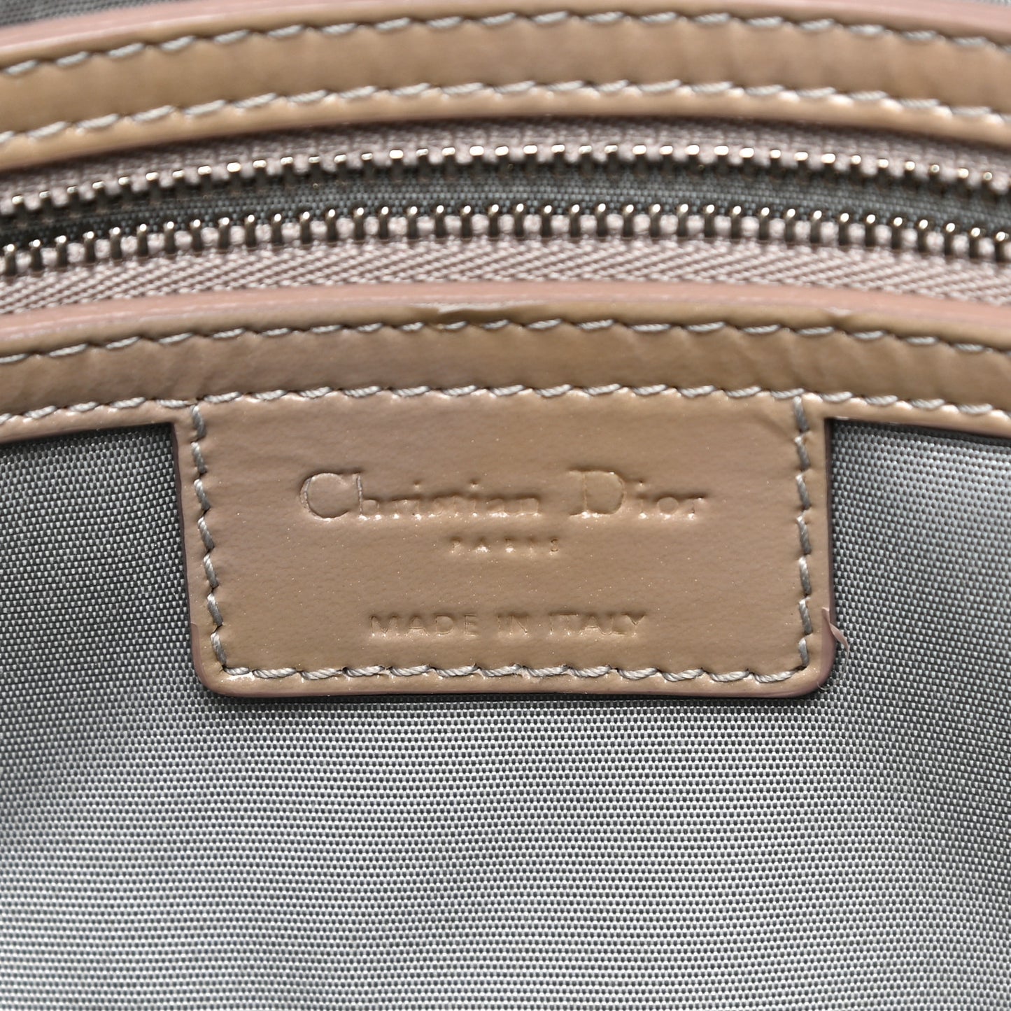 Patent Cannage Large Dior Soft Shopping Tote Beige