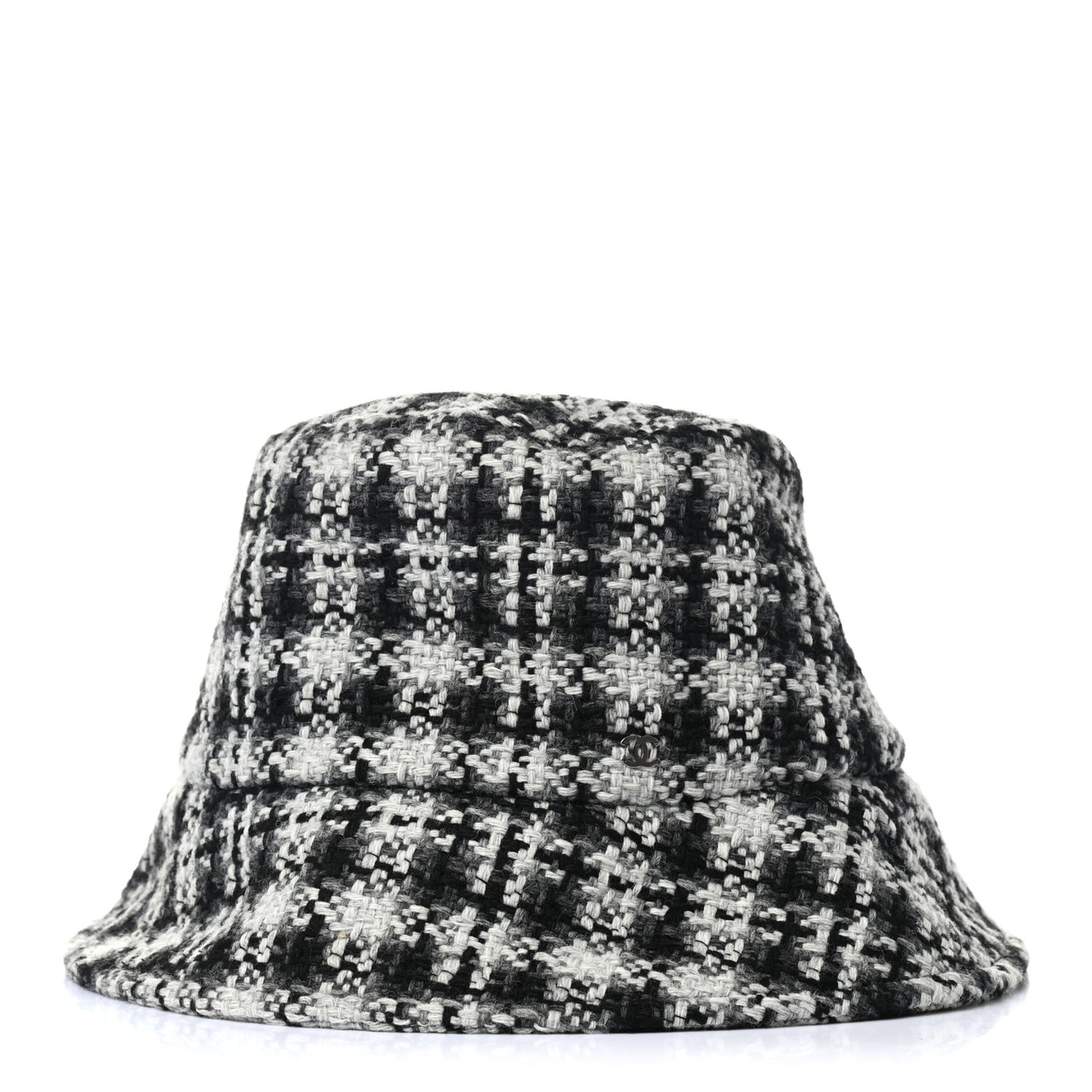 Tweed Bucket Hat L Black White