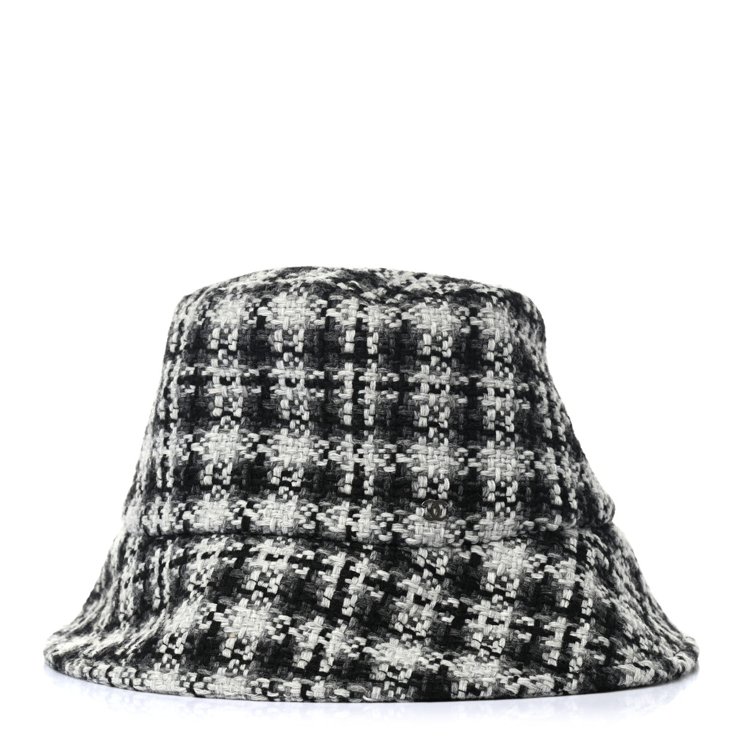 Chanel Tweed Bucket Hat L Black White 1 of 9