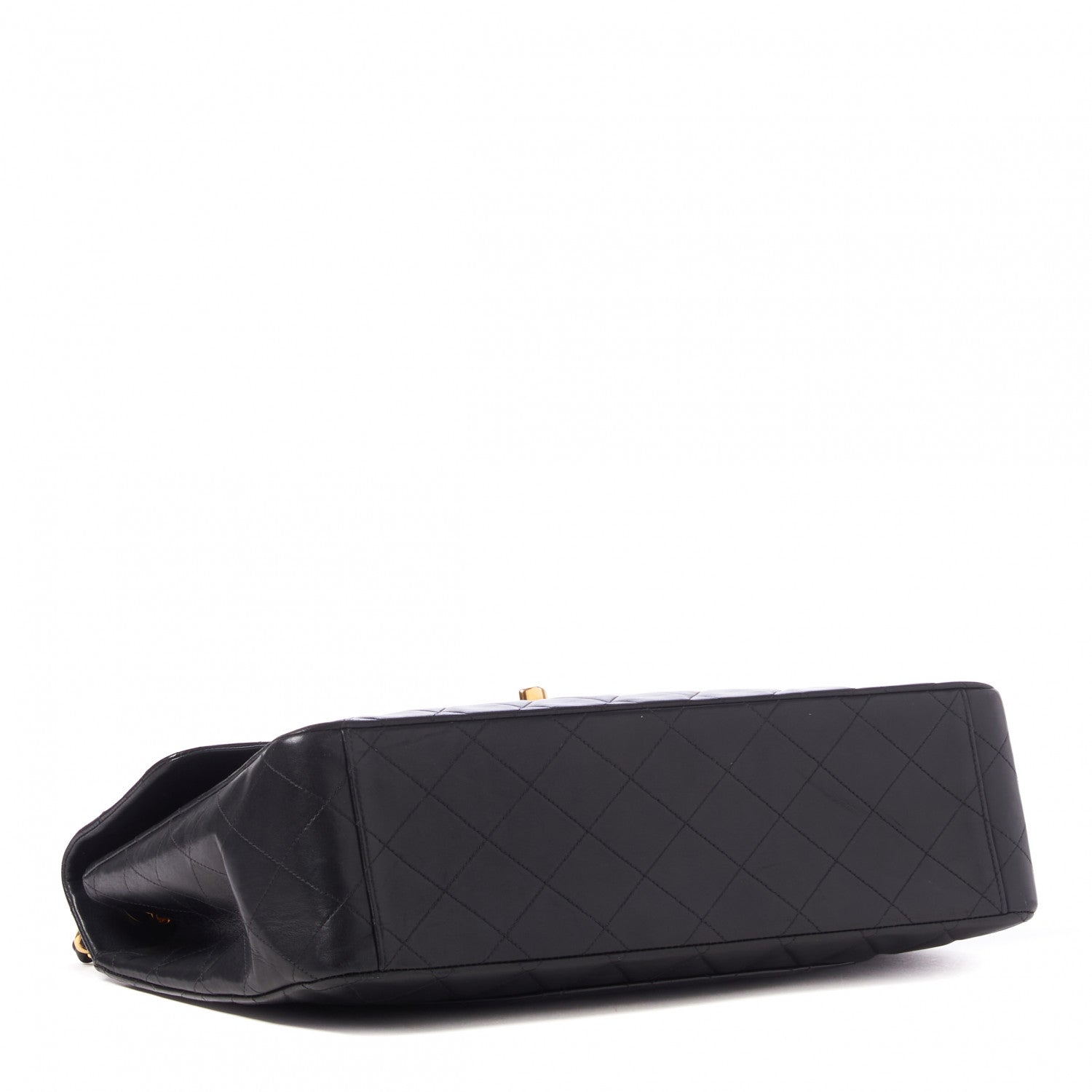 Chanel Lambskin Quilted XL Jumbo Single Flap Black 3 of 9