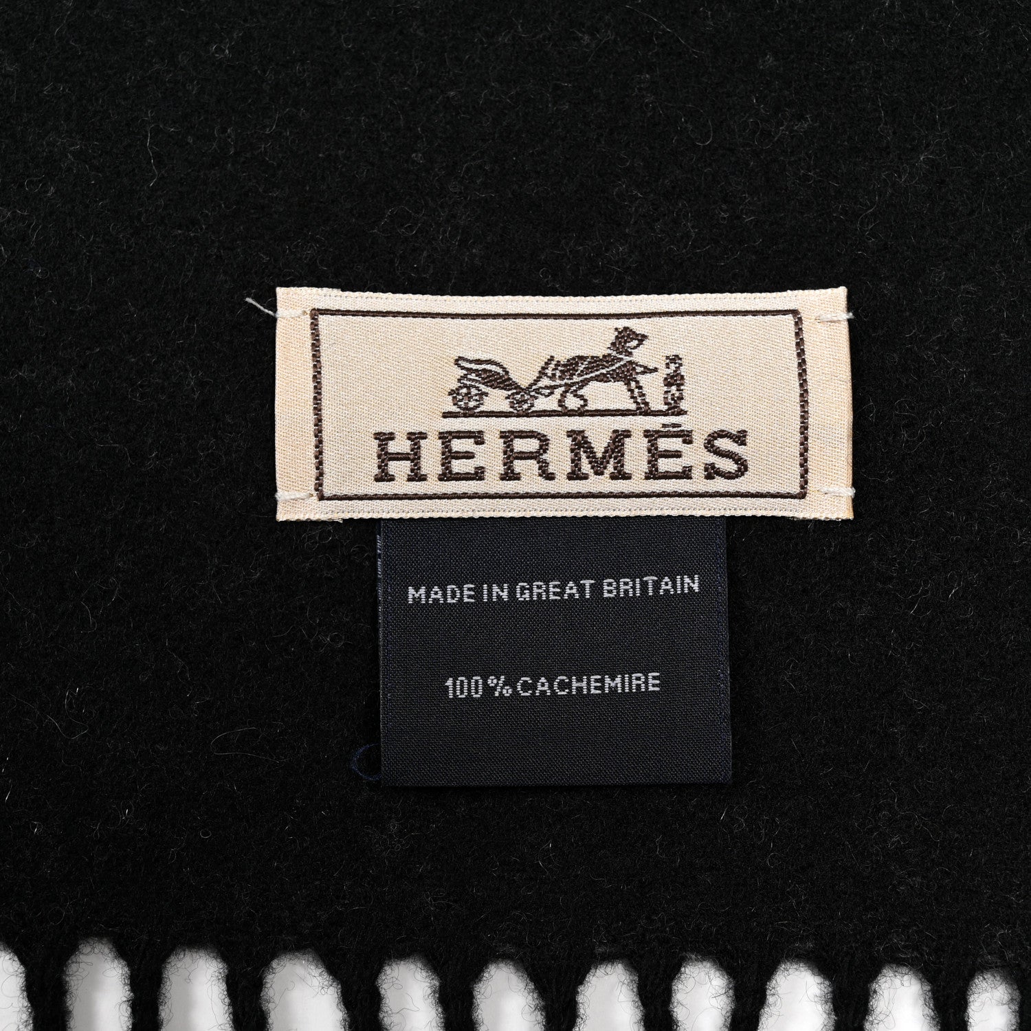 Hermes Cashmere Muffler Black 3 of 4