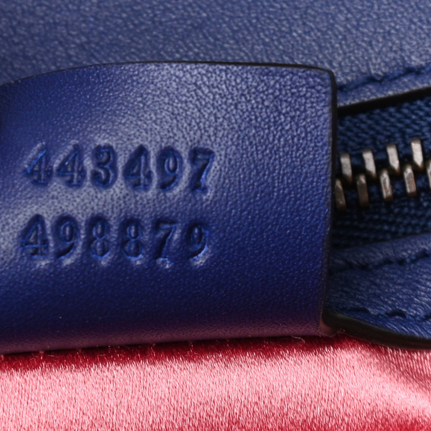Velvet Matelasse Deer Embroidered Small GG Marmont Shoulder Bag Cobalt