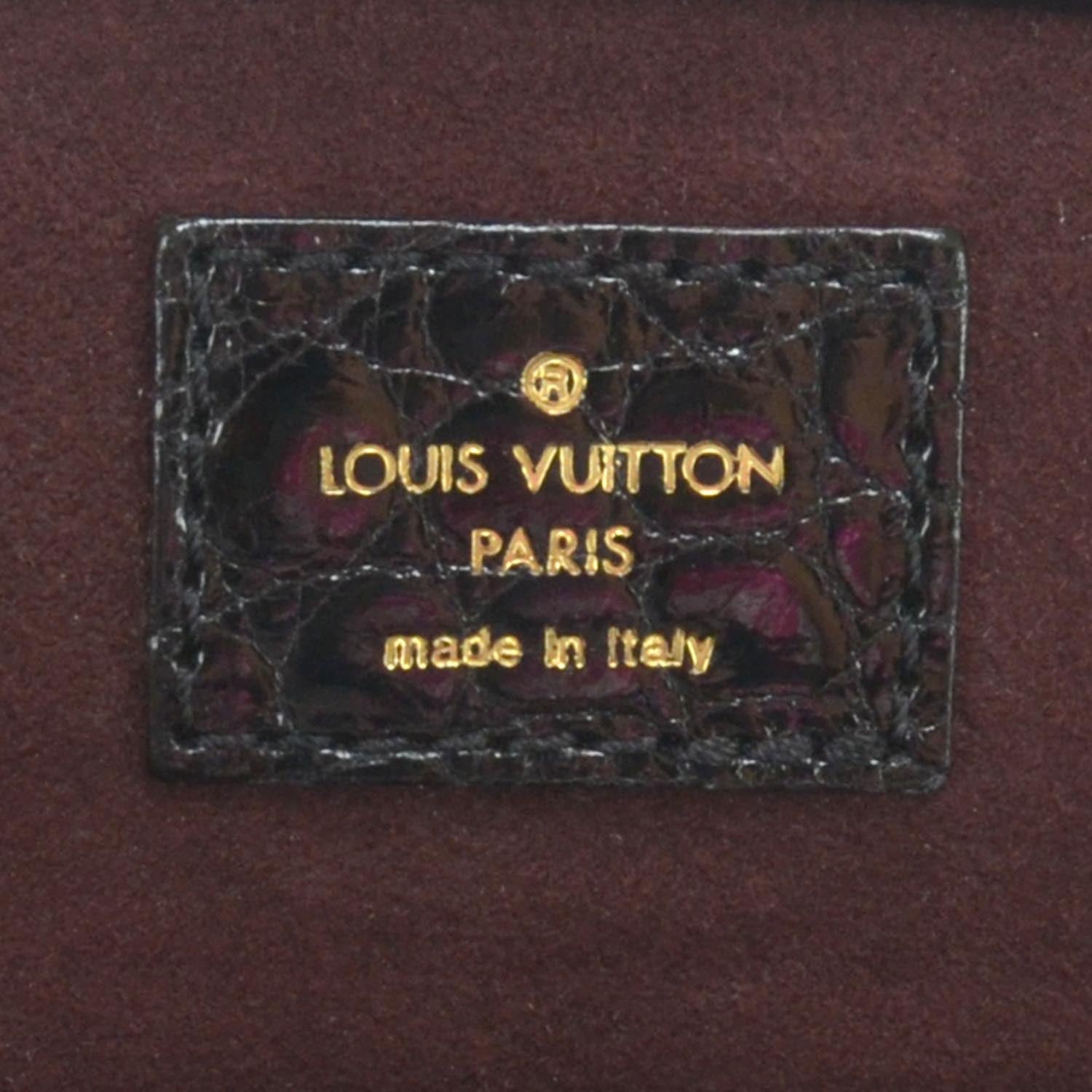 Louis Vuitton Alligator Vienna Sac Fermoir MM Black 5 of 7