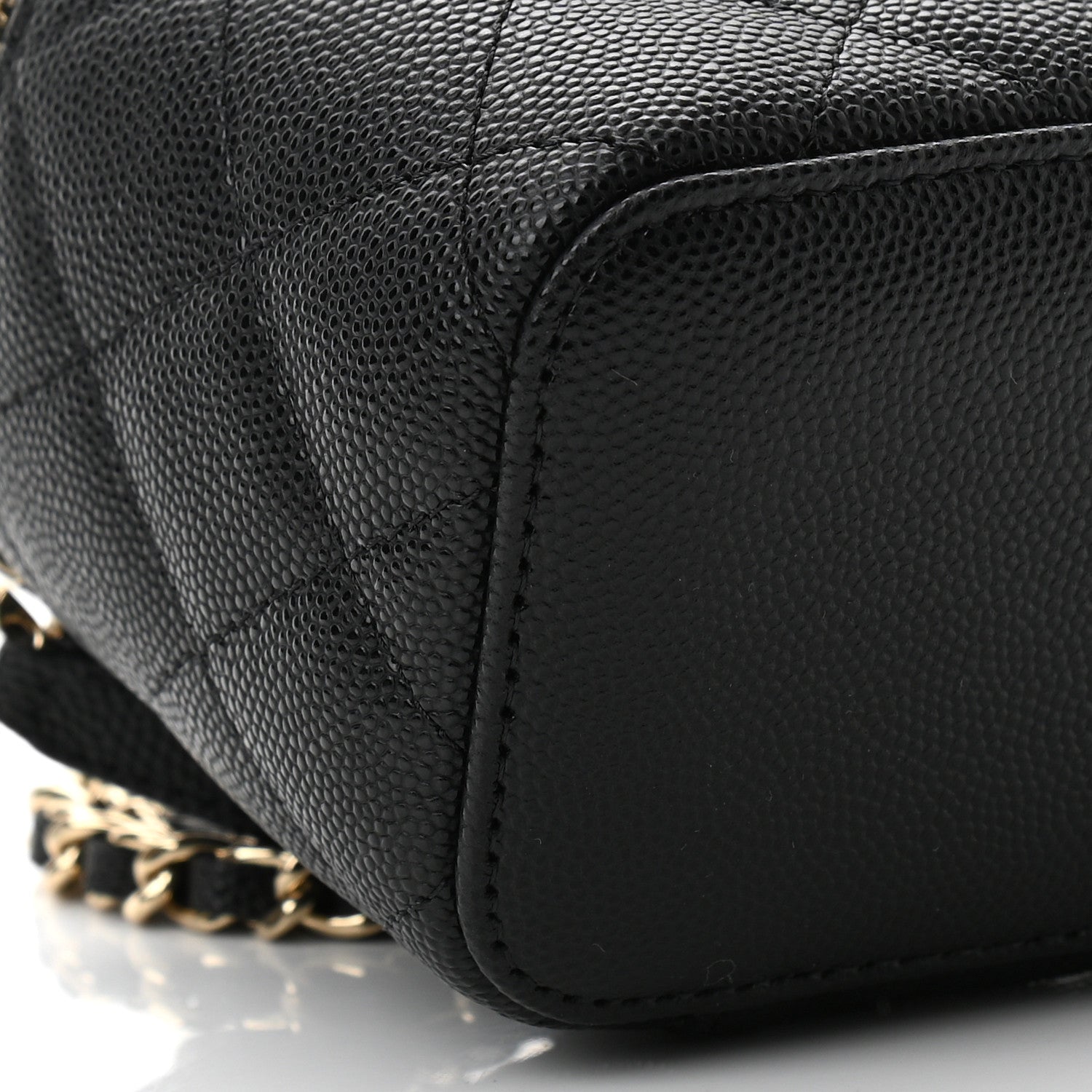 Chanel Caviar Quilted Mini Vanity Case With Chain Black 9 of 12