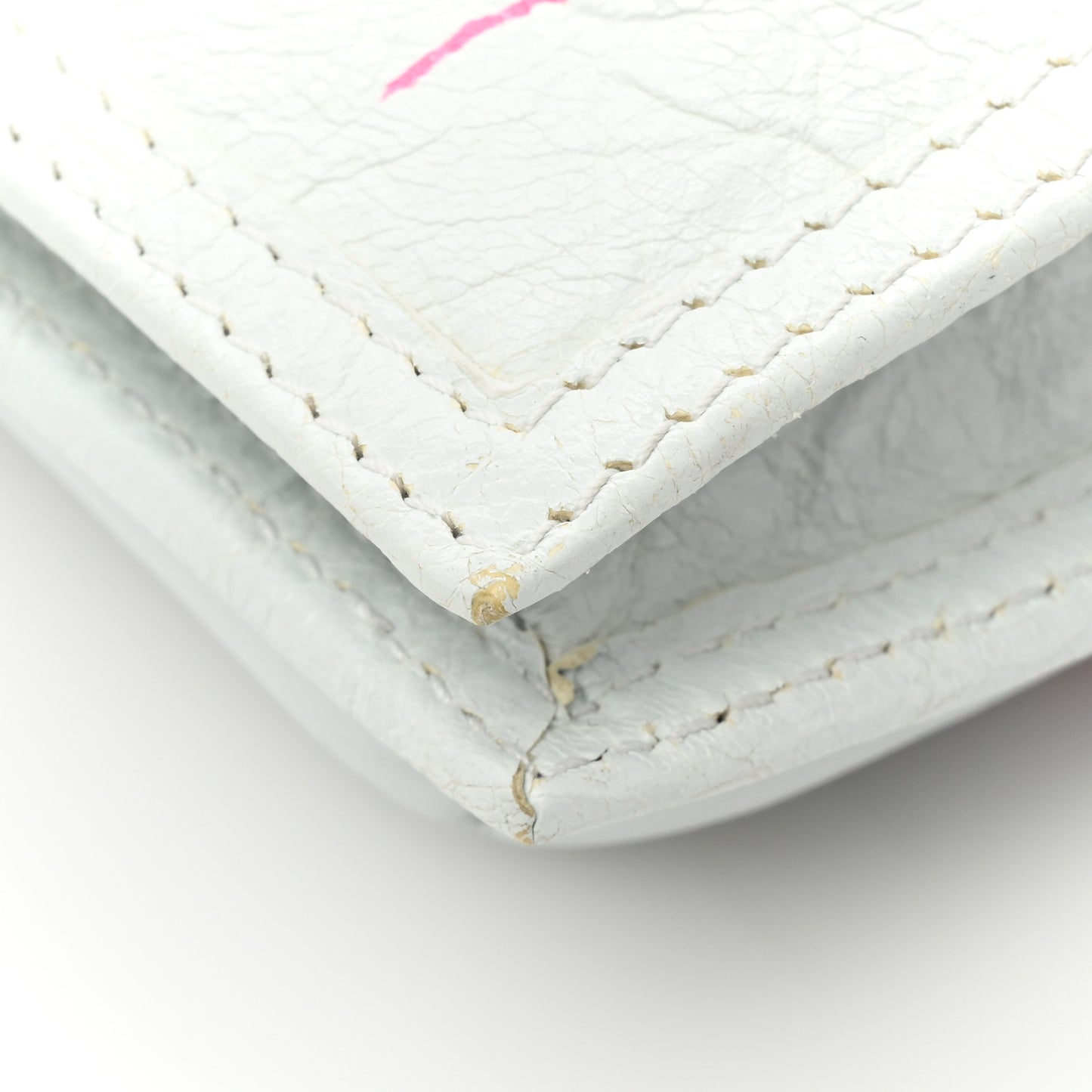 Agneau Arena Graffiti All Over Small Explorer Pouch with Strap White Multicolor