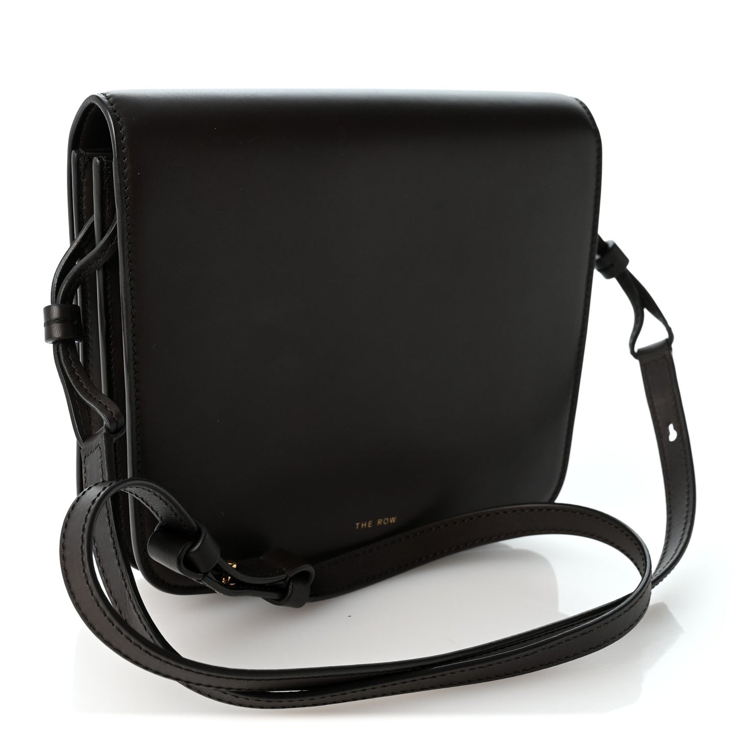 Smooth Calfskin Half Moon Shoulder Bag Brown