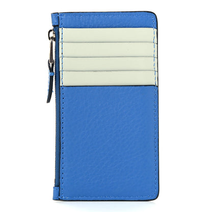 Burberry Calfskin Somerset Coin Case Card Holder Blue Grey 6 of 8