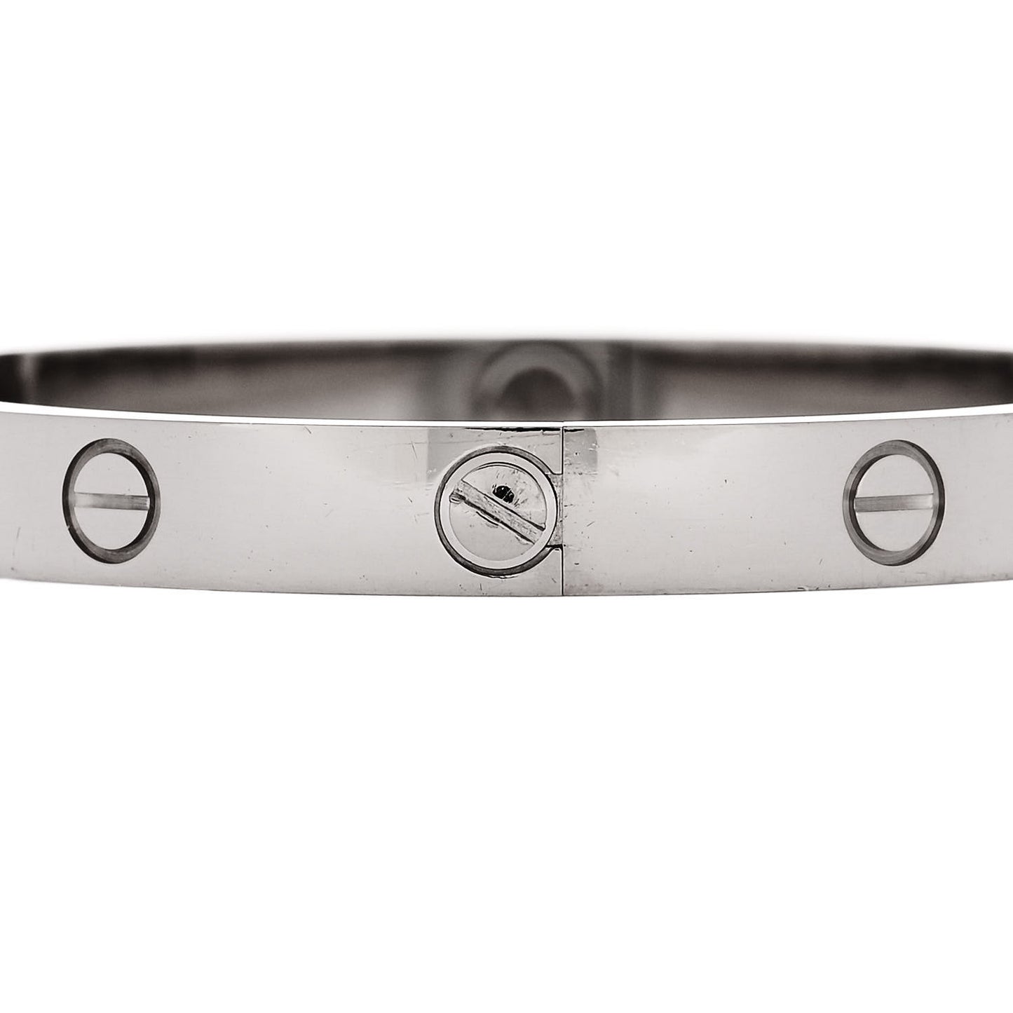 18K White Gold LOVE Bracelet 17