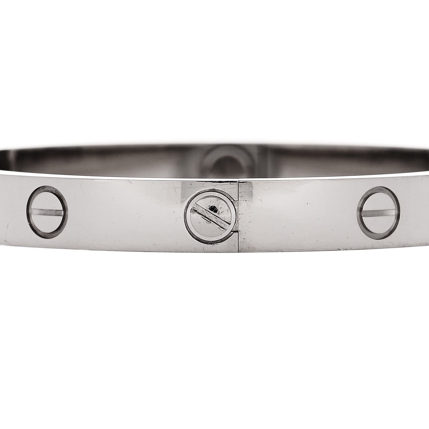 Cartier 18K White Gold LOVE Bracelet 17 4 of 8