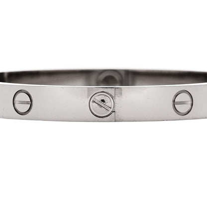 Cartier 18K White Gold LOVE Bracelet 17 4 of 8