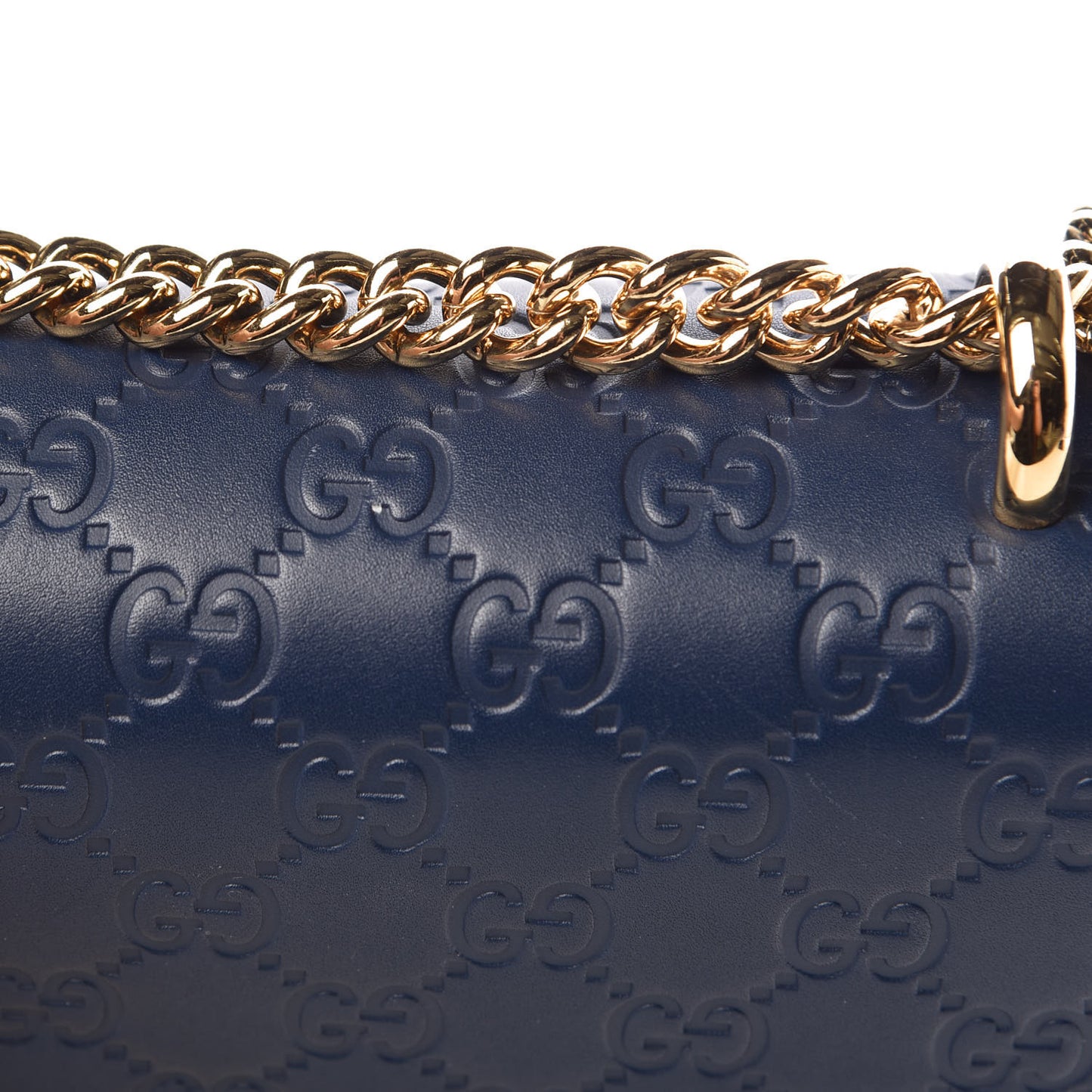 Guccissima Medium Padlock Shoulder Bag Blue Agata