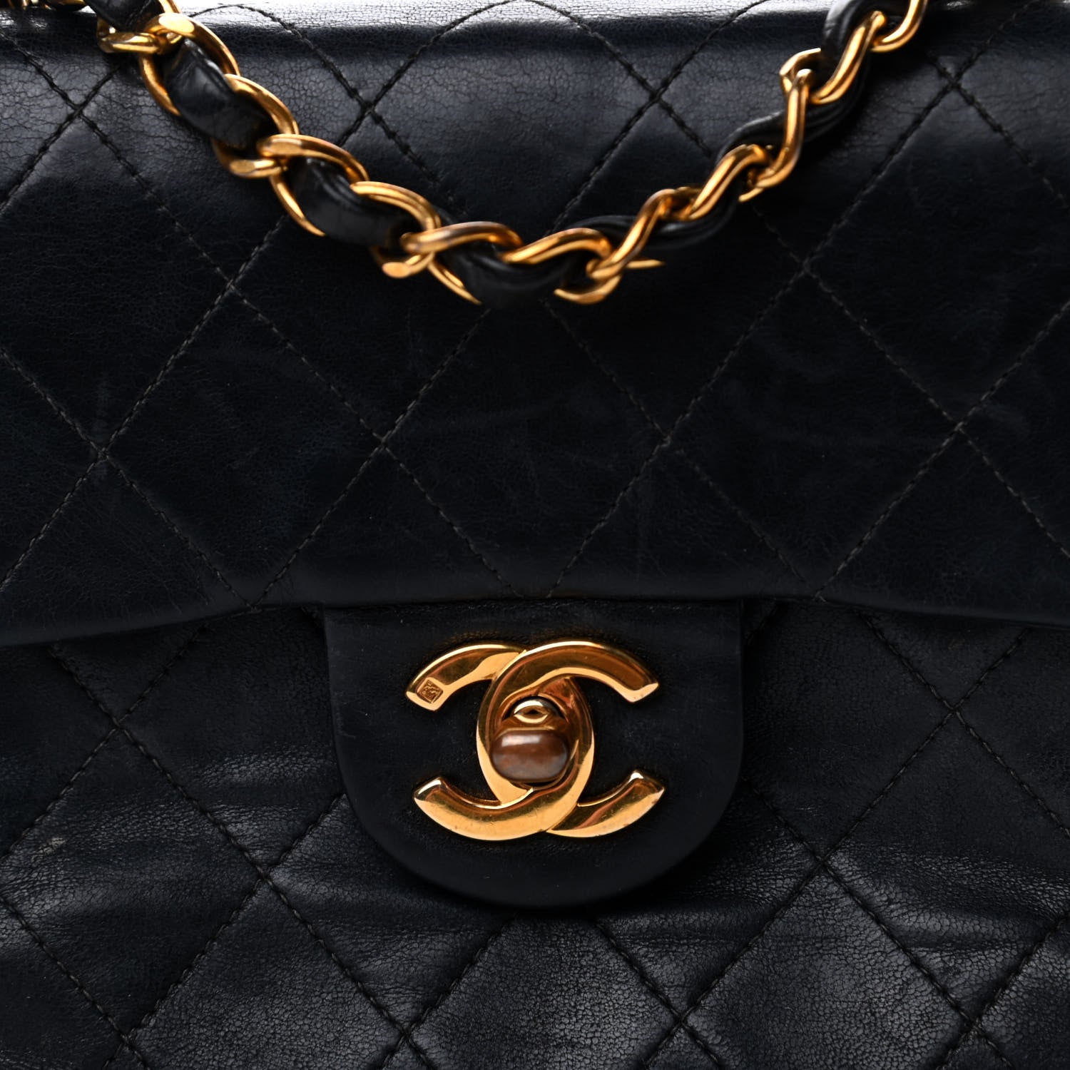 Chanel Lambskin Quilted Mini Square Flap Black 11 of 11