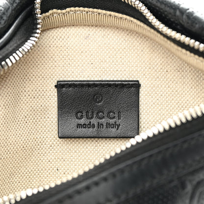 Gucci Calfskin GG Tennis Embossed Belt Bag Black 6 of 12