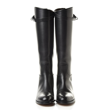 Hermes Box Kelly Jumping Boots 37 Black 2 of 9