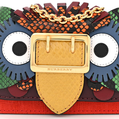 Burberry Grainy Calfskin Watersnake The Owl Small Buckle Bag Pale Apricot 8 of 10