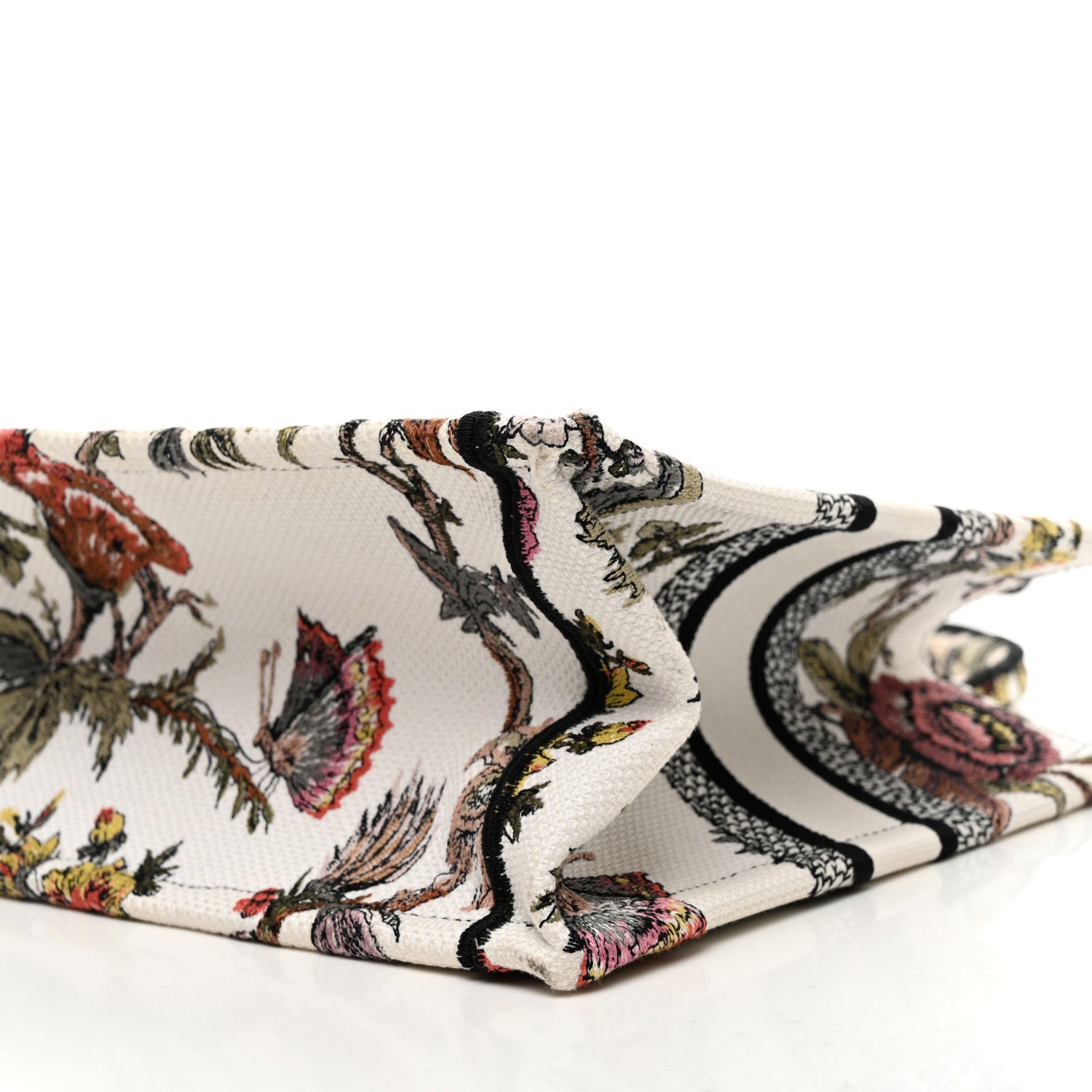 Christian Dior Canvas Embroidered Small Jardin Botanique Book Tote Multicolor Multicolor 10 of 10