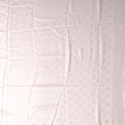 Louis Vuitton Wool Silk Monogram Shawl White 3 of 4