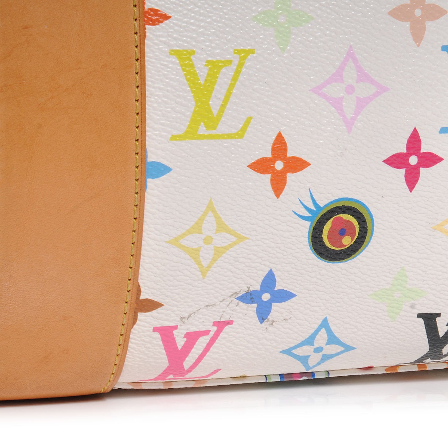 Louis Vuitton Monogram Multicolor Murakami Eye Love You White 4 of 10