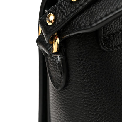 Burberry Grainy Calfskin Vintage Check Note Crossbody Bag Black 11 of 11
