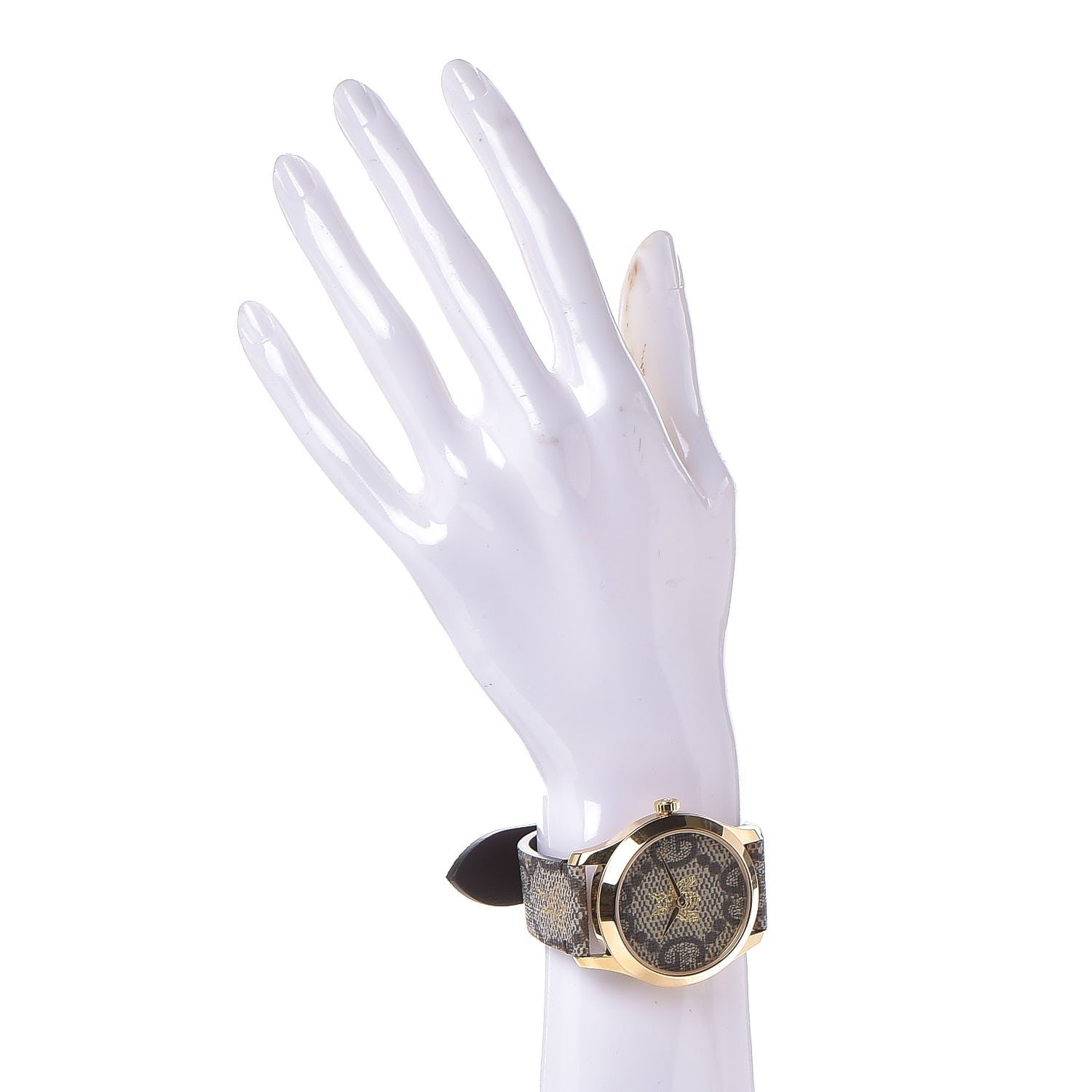 Gucci Stainless Steel Canvas 38mm G-Timeless GG Supreme Bee Quartz Watch Brown 2 of 7