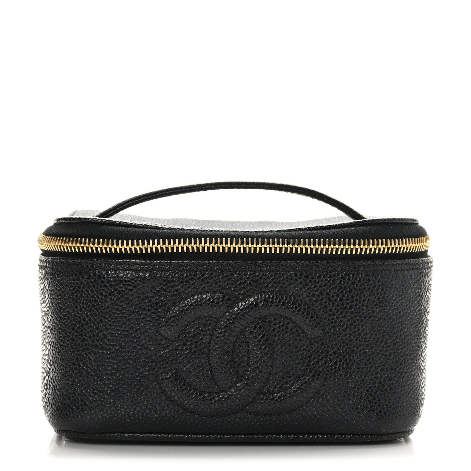 Chanel Caviar CC Vanity Cosmetic Case Black 1 of 10