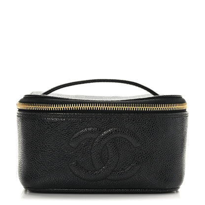 Chanel Caviar CC Vanity Cosmetic Case Black 1 of 10
