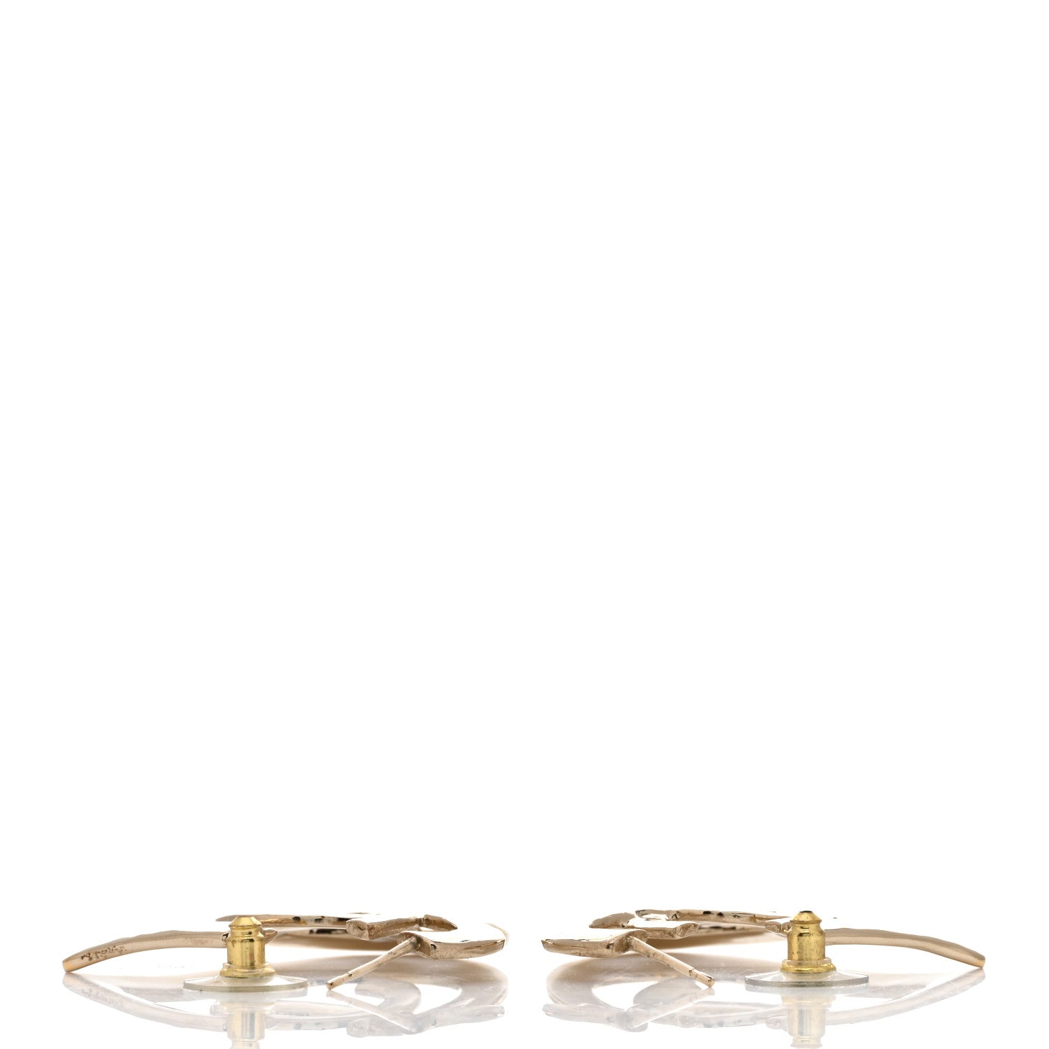 Chanel Metal CC Heart Coco In Love Hoop Earrings Gold 3 of 4