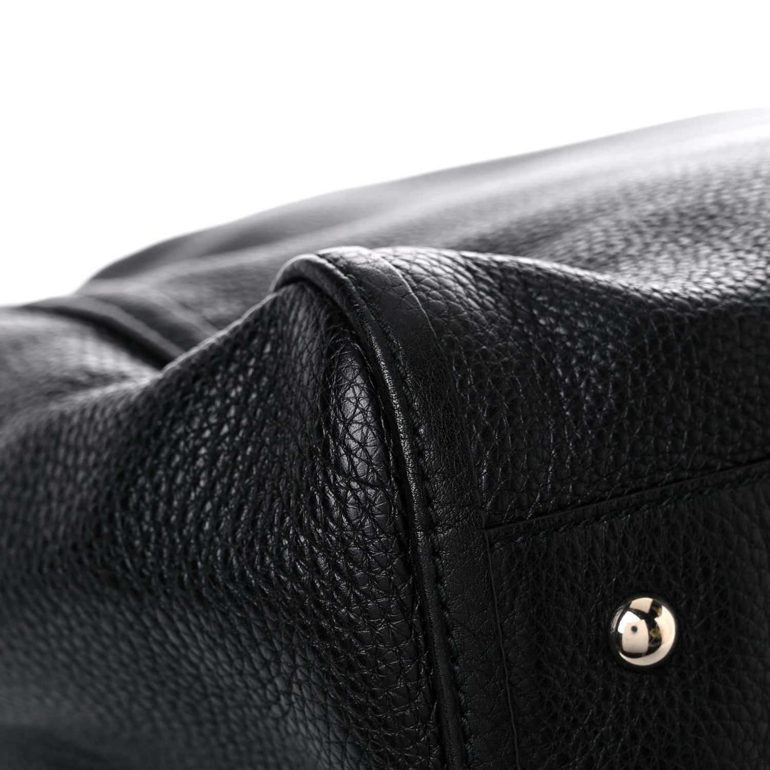 Gucci Pebbled Calfskin Large Soho Shoulder Bag Black 10 of 11