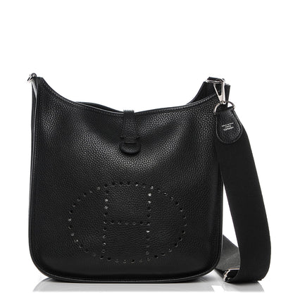 Hermes Taurillon Clemence Evelyne III PM Black 1 of 10