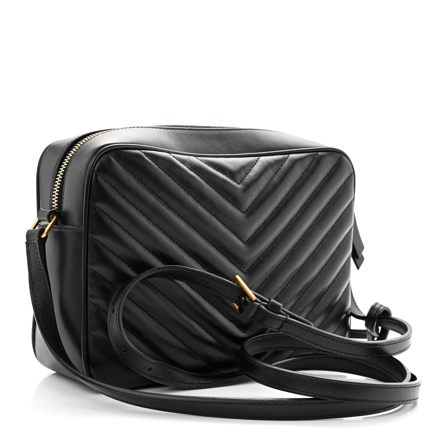 Calfskin Matelasse Monogram Lou Camera Bag Black