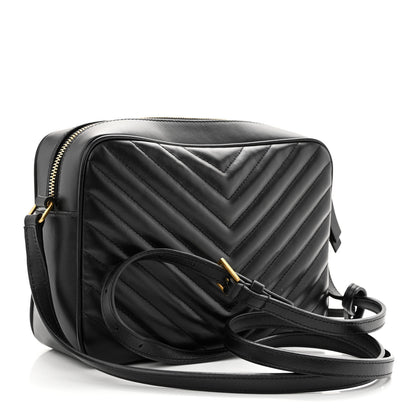 Saint Laurent Calfskin Matelasse Monogram Lou Camera Bag Black 3 of 10