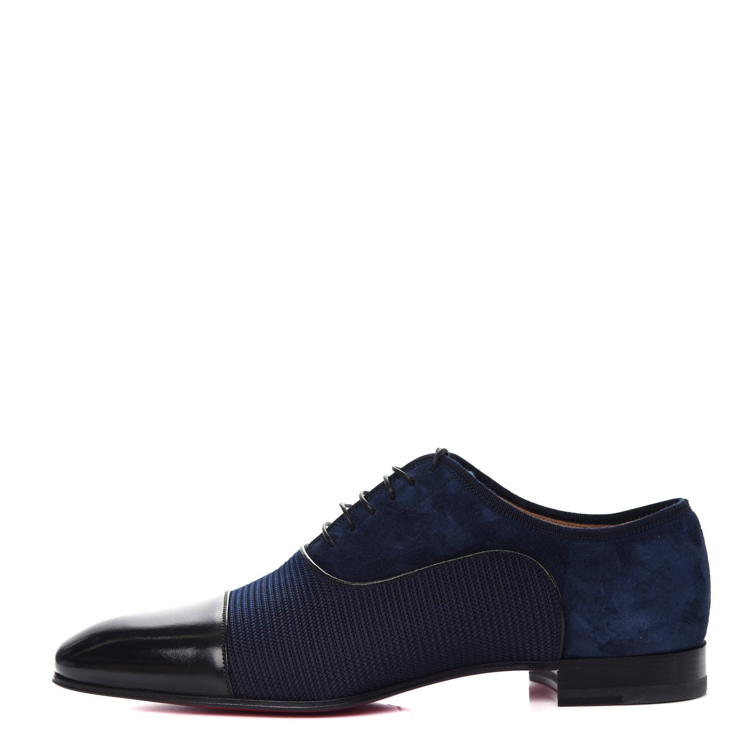 Christian Louboutin Calfskin Suede Tissu Mens Greggo Orlato Flat Oxfords 41 Version Multi 1 of 10
