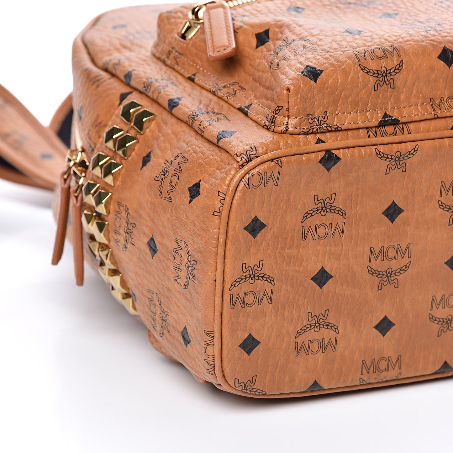 Visetos Small Side Stud Stark Backpack Cognac