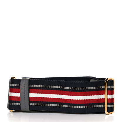 Prada Vitello Daino Striped Fabric Shoulder Strap 2 of 5