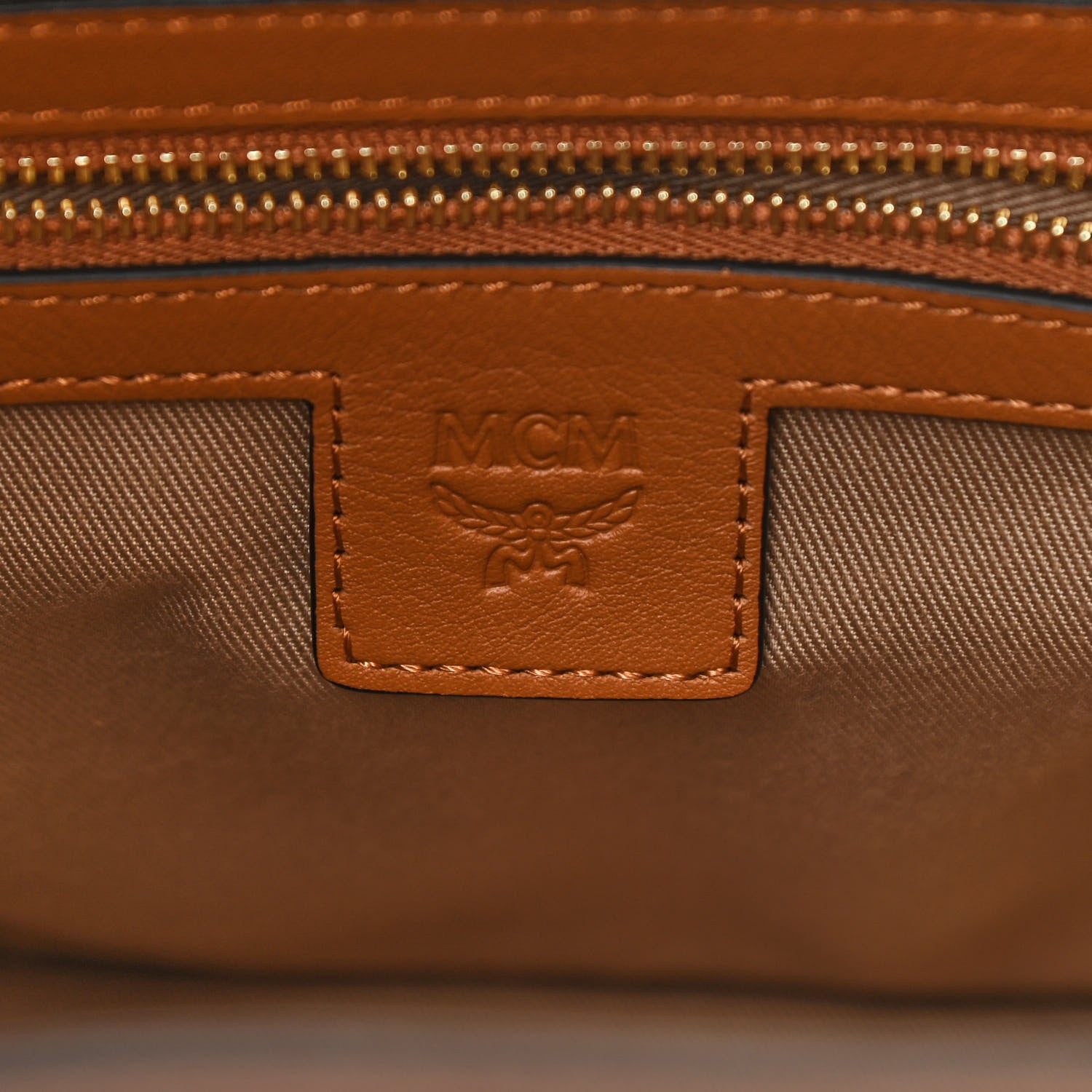 MCM Visetos Essential Drawstring Bag Cognac 5 of 9