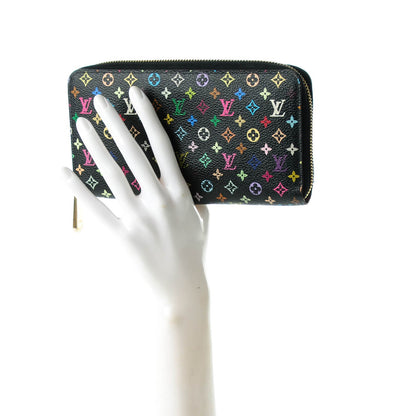 Louis Vuitton Monogram Multicolor Zippy Wallet Black Grenade 2 of 7