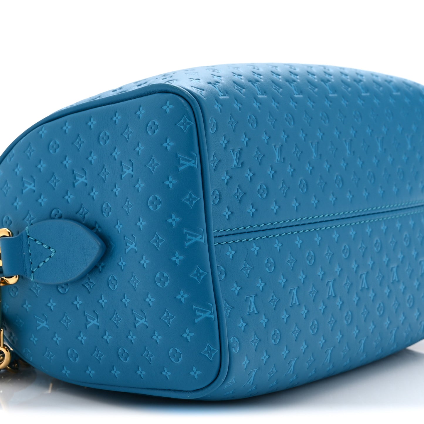 Calfskin Nanogram Embossed Speedy Bandouliere 20 Blue