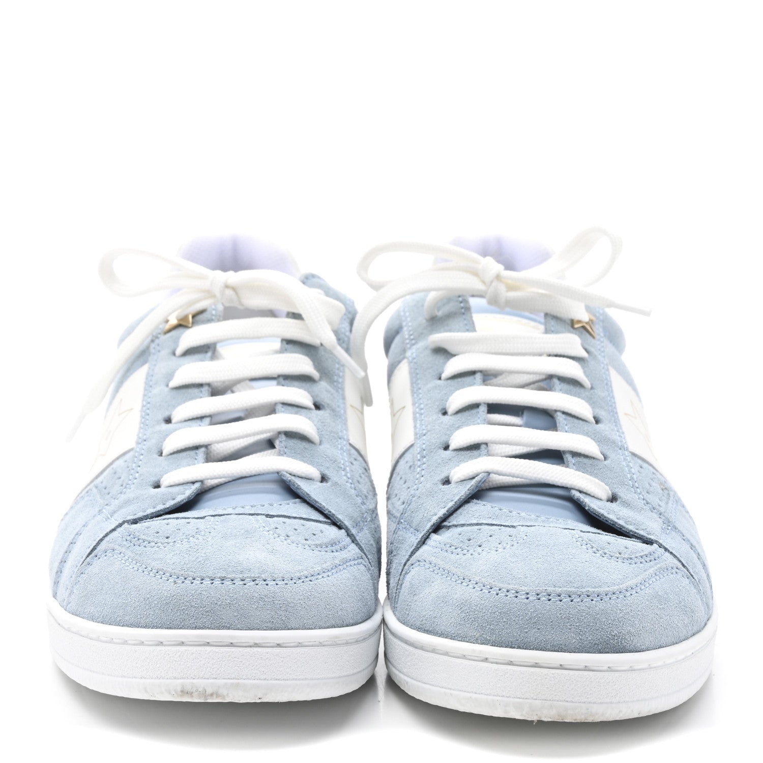 Christian Dior Calfskin Suede Dior Star Low Top Sneakers 38 Blue 3 of 9