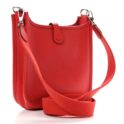 Hermes Taurillon Clemence Evelyne TPM Rouge Tomate Rouge Pivoine 3 of 11